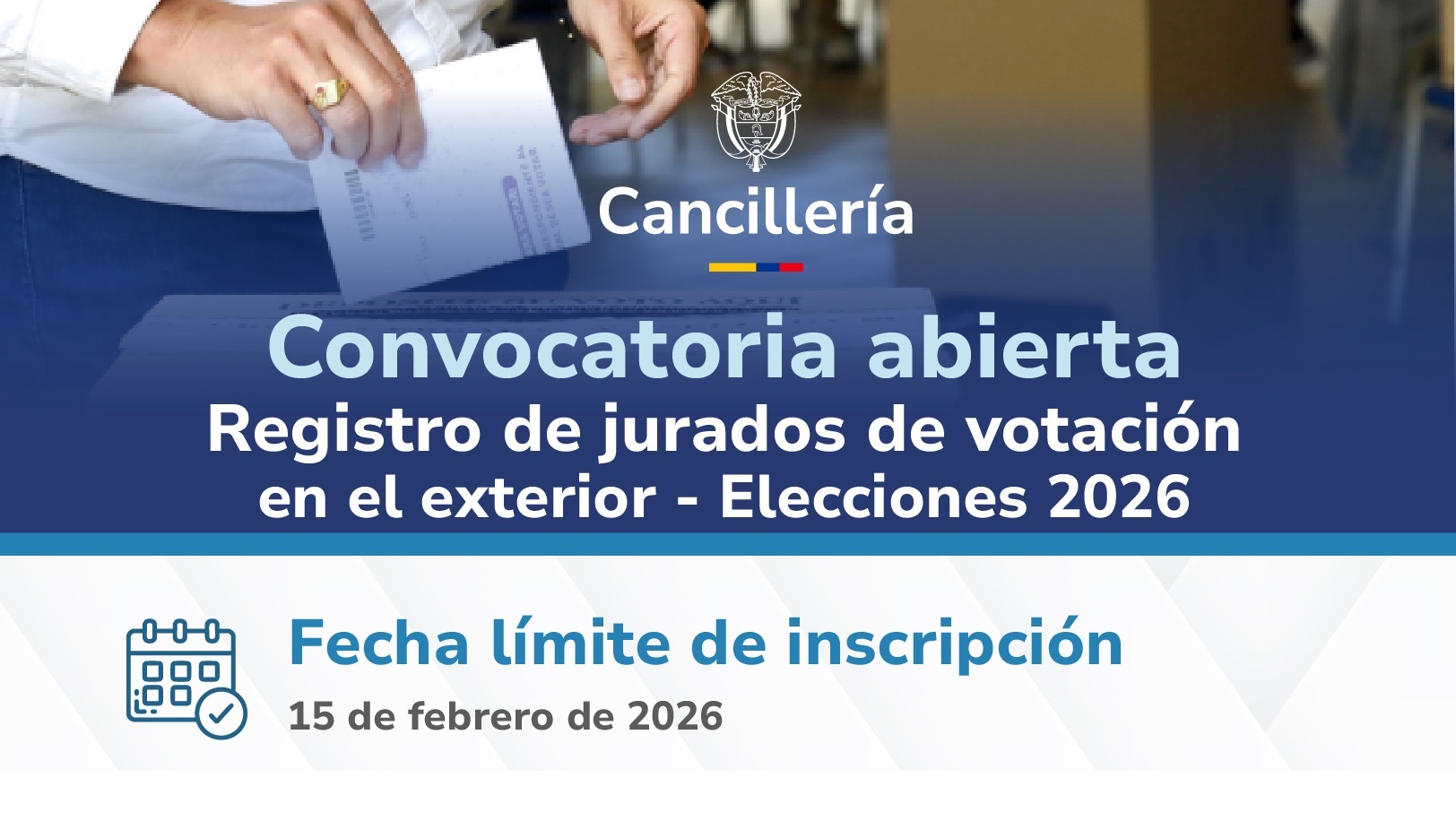 Colombia convoca a sus connacionales en el exterior a ser jurados de votación en las elecciones de 2026